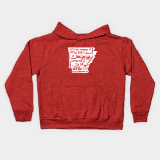 Arkansas Map for Arkansas Fans Kids Hoodie